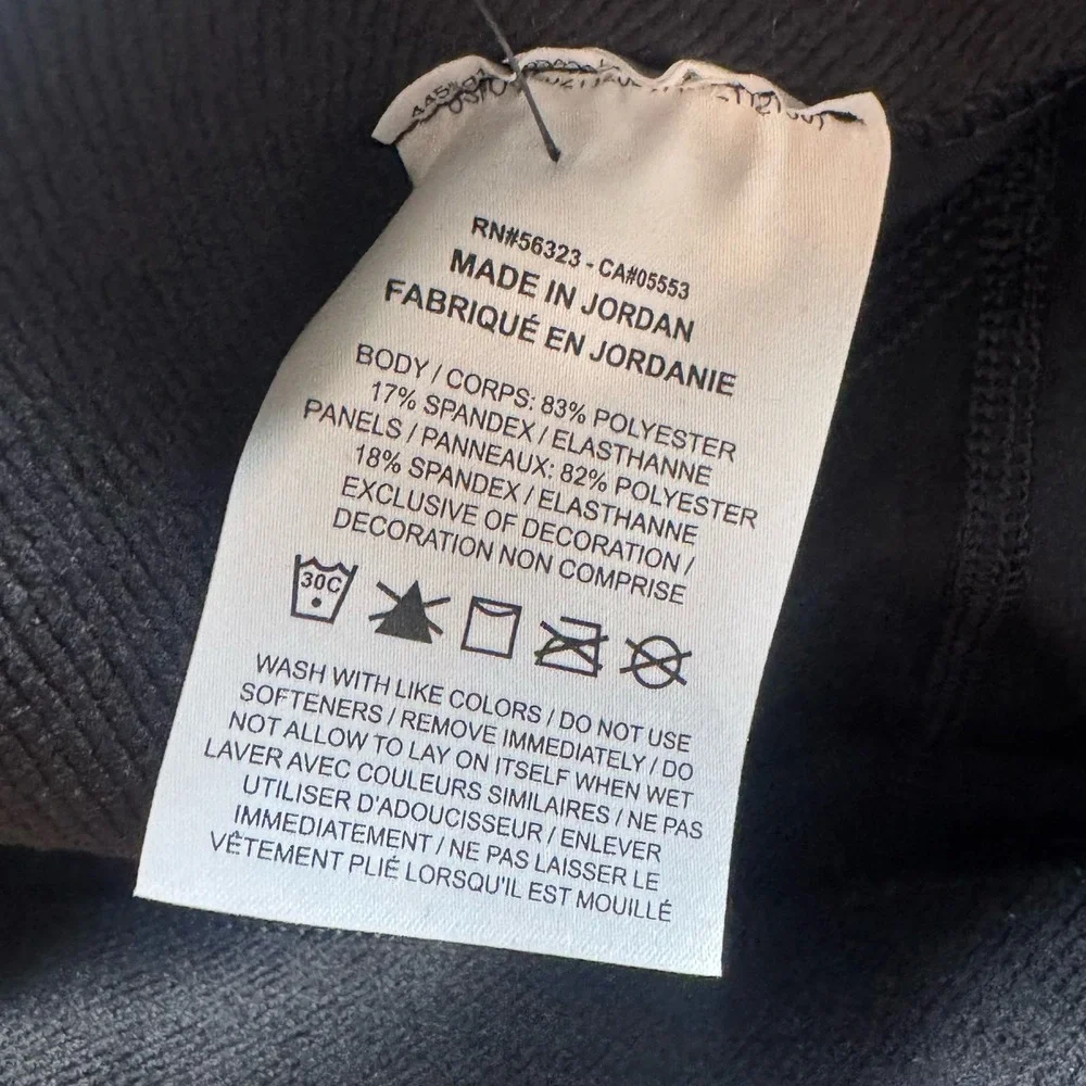 Nike Pro Mid Rise Mesh Paneled Tights Full Length Running Black Womens M